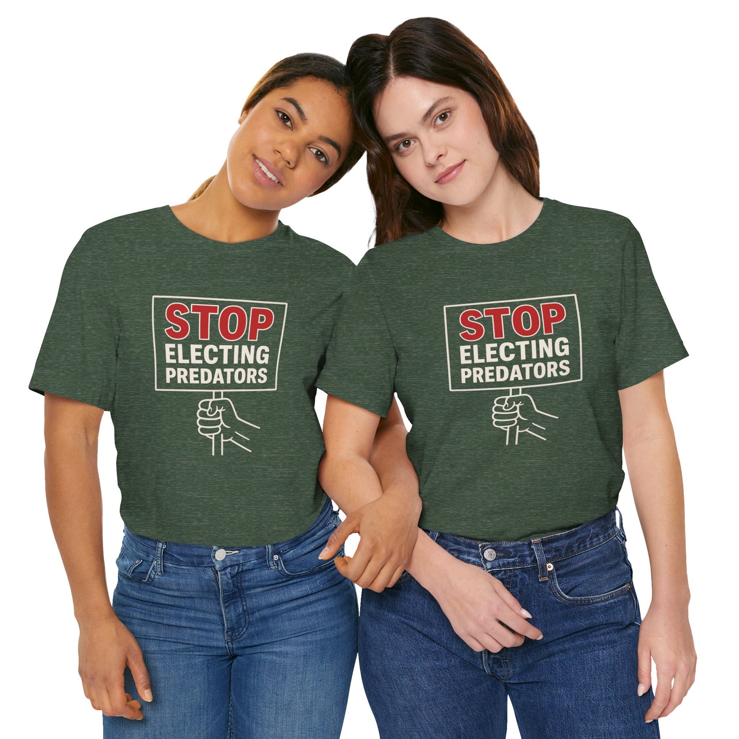 Stop Electing Predators – Unisex Protest Tee (Size XS-4XL)