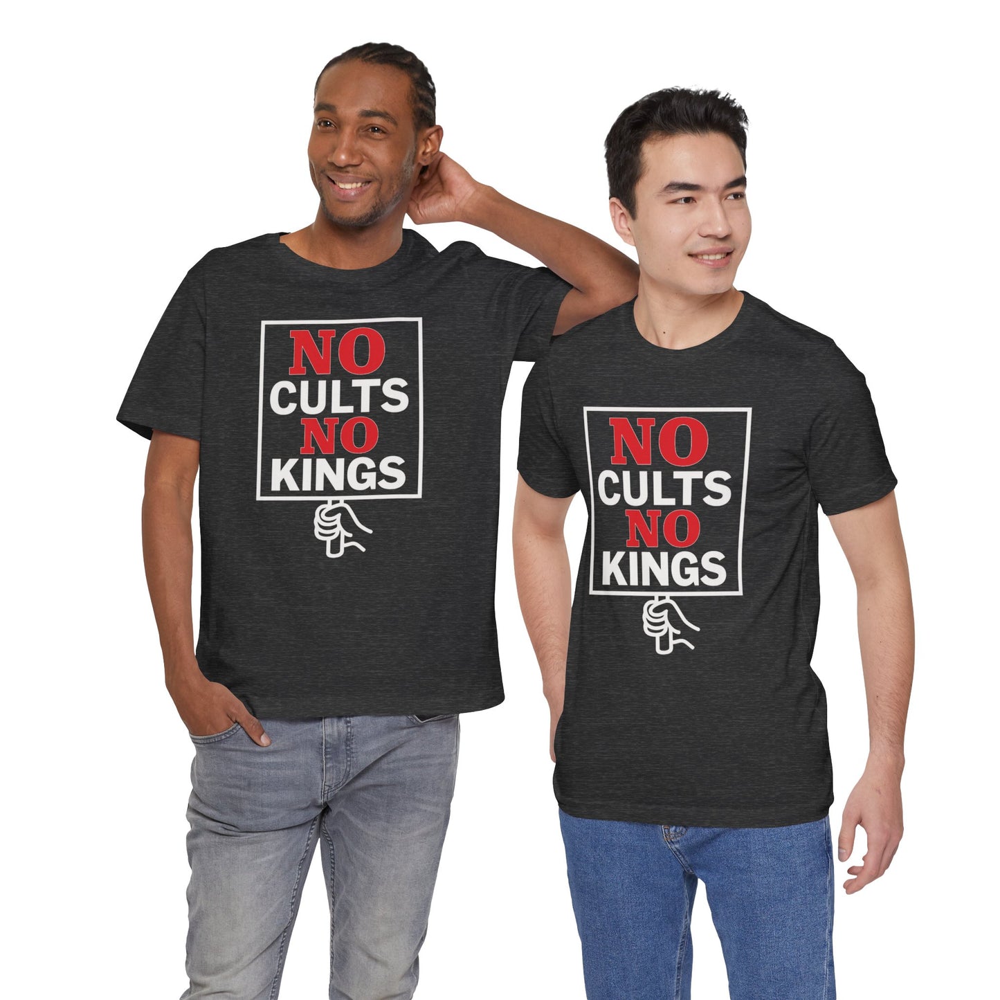 No Cults, No Kings – Unisex Protest Tee (Size XS-4XL)
