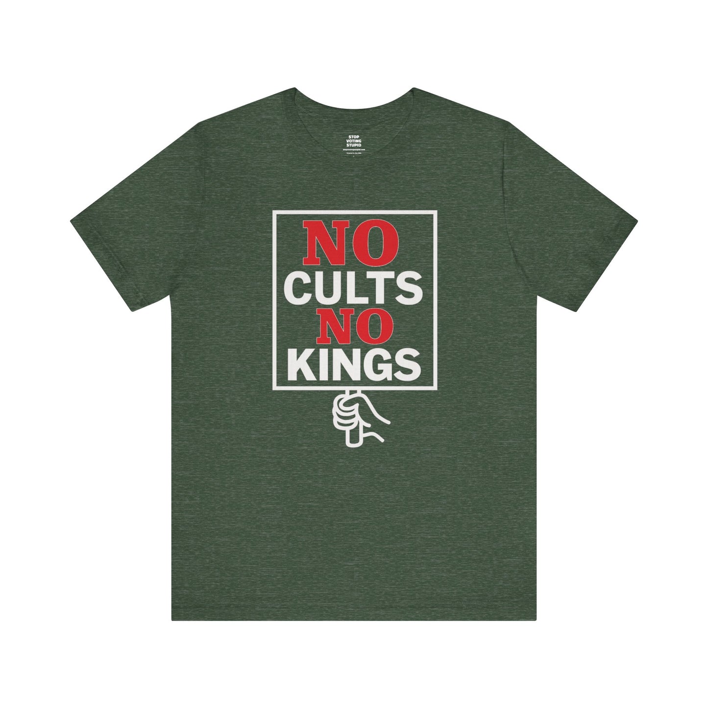 No Cults, No Kings – Unisex Protest Tee (Size XS-4XL)