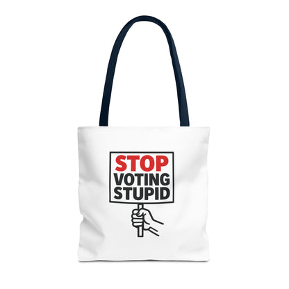 Stop Voting Stupid – Activist Tote Bag - White