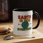 Earth is for Everyone — 11oz — Black - accent — angled lifestyle
