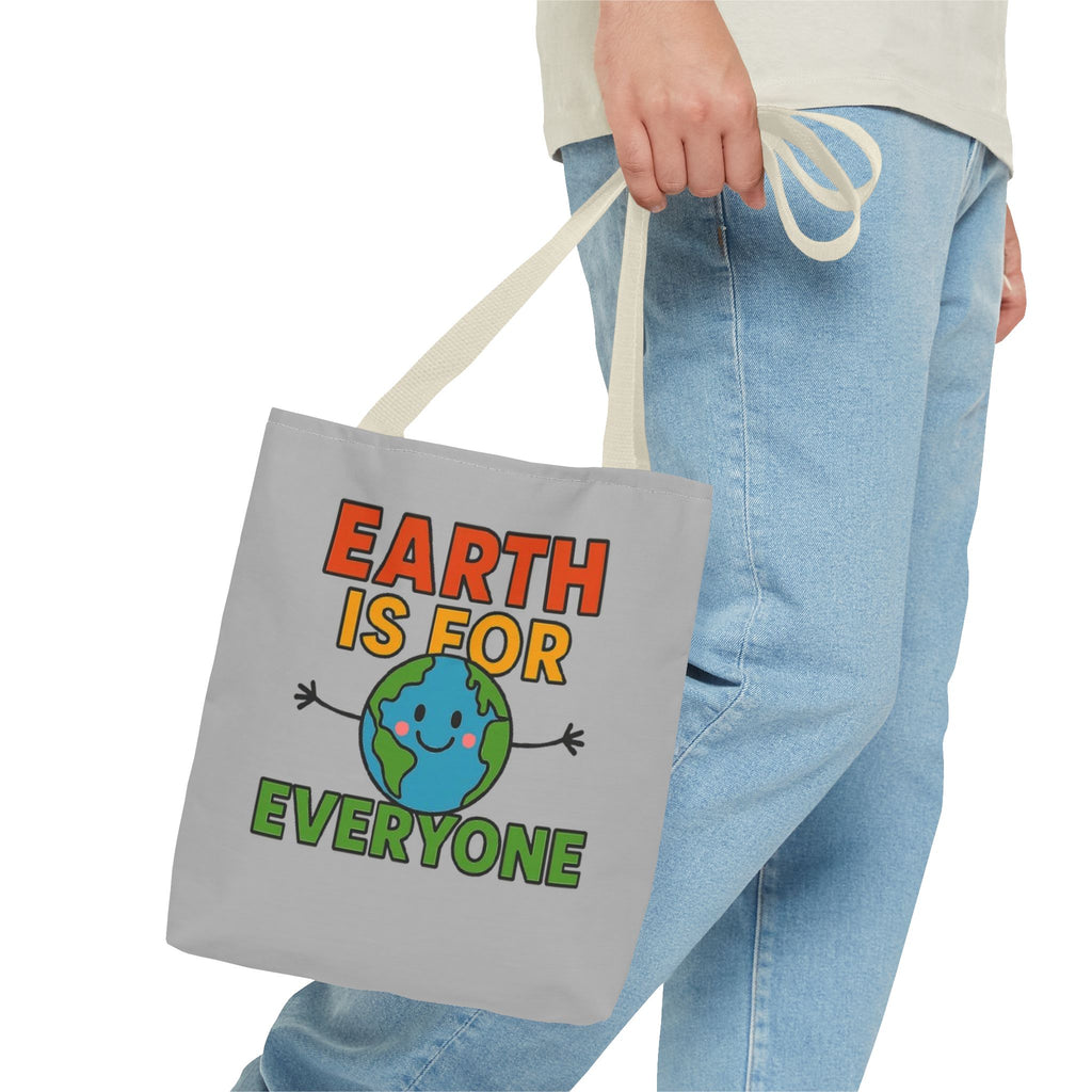 Earth Is For Everyone - Activist Tote Bag (Grey) | Civic Goods